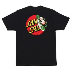 Santa Cruz BEWARE DOT Skateboard T Shirt BLACK