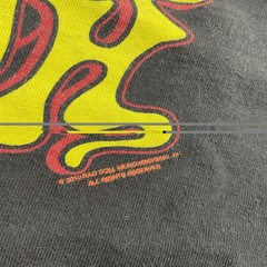Vintage Y2K Aerosmith T-Shirt Sz L Band Tee Graphic Rag Doll Skull Flames Fire