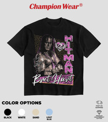 Champion Wear Bret Hart Hitman T-Shirt Black – Heavyweight Cotton