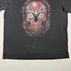 Grunt Style Shirt Mens XXL Black Floral Skull 100% Cotton Casual Preppy Logo