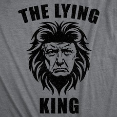 Mens Funny T Shirts The Lying King Sarcastic Anti Graphic Novelty Tee for