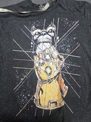 Marvel Thanos Infinity Gauntlet T Shirt XL Black Space Dye Graphic Tee
