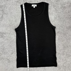 COS Men’s Slim Fit Ribbed Tank Top Layering Sz M Black Base Layer Basics Comfort