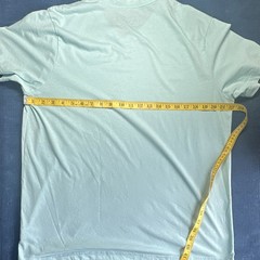 George Men’s XL Light Blue V-Neck Recycled Polyester Cotton T-Shirt