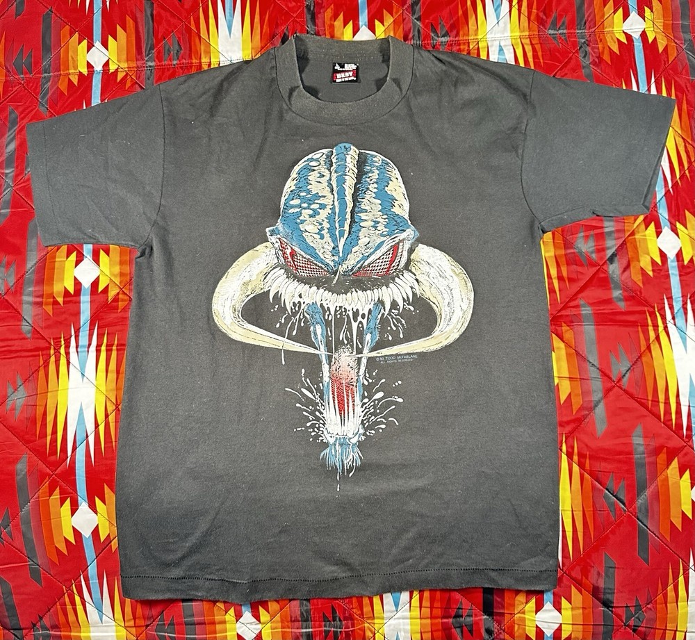 Vintage 90’s Spawn Violator Face Comics T-Shirt 1993 Todd McFarlane XL Black