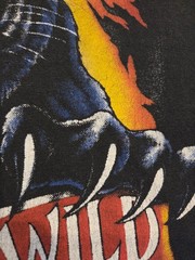 Born Wild Panther Shirt XL Double Sided Used Black 90’s Biker Motorcycle