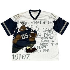 Vintage platinum fubu fat Albert football jersey