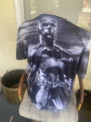 Men’s Batman Stretch T-Shirt Black Sz XLarge DC Comics Batman Full Print Graphic