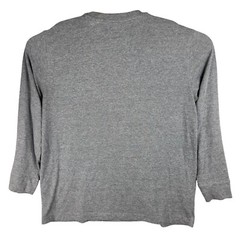 Brahma T-Shirt Mens L Gray Crewneck Pullover Front Pocket Long Sleeve