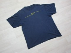 VTG 90s Nike T-Shirt Mens (L/XL) Athletics 71′ Spellout Logo Distressed Y2K Blue