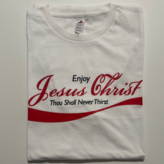 Enjoy Jesus Christ Cool T-Shirt Thou Shall Never Thirst Funny vintage Jesus Cola