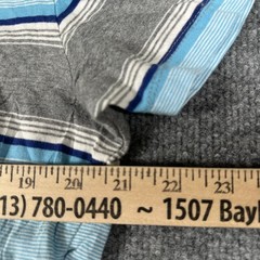 Aeropostale T-Shirt Mens Size L Blue Grey Striped Crew Neck Short Sleeve Casual