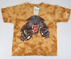 BACK TO EARTH Nature Wear Panther Shirt Tie Dyed Men’s SIze L USA Made NEW