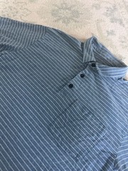 M Patagonia Men’s Organic Cotton Lightweight Striped Polo Shirt with Pocket