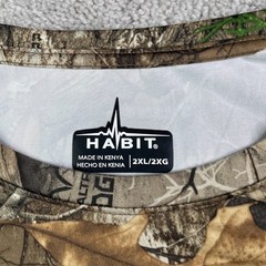 Habit Shirt Mens 2XL Brown Realtree Edge Camo Performance Hunting Scent Factor