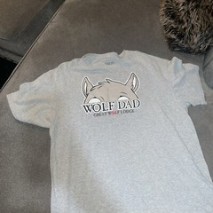 GREAT WOLF LODGE Heather Grey Wolf Dad SS Tee Shirt XL