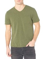 Amazon Brand – Goodthreads Men’s Lightweight Slub V-Neck Pocket TSmall