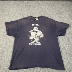 Vintage Seinfeld T Shirt XL Hello Newman Logo Y2K TV Sitcom Promo Faded