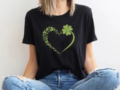 Heart Shamrock St Patrick’s Day Shirt Sweet Tee