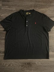 Polo Ralph Lauren Performance Men’s Black Henley T-Shirt – Size XL
