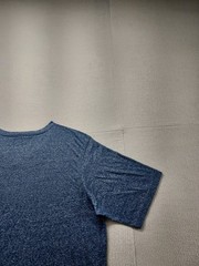 North Hudson Men T Shirt LT Blue Crew Neck Short Sleeve Pullover Basic Casual