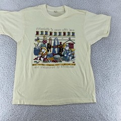 Vintage Friendship Graphic Shirt Medium Kindness Quote Sewing Crafts 90s