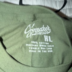 Sneaker Threads Green Graphic Logo Crewneck Short Sleeve Cotton T-Shirt XL