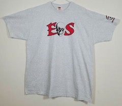 Official Evil Sports T Shirt 2XL Skull with Baseball Eyes Gray