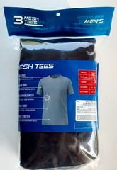 3 Pack Wrangler Men’s Quick Dry Performance Mesh Tees Black Size XL