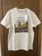 Goodfellow Men’s New! Off White Zion Canyon Graphic Tee In Size Medium NWT