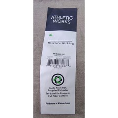 NWT Athletic Works Dri Works Performance Workout Gym Tee Birch Grey T-Shirt XL