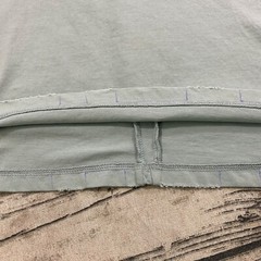 Hudson Los Angeles Mens XL Seafoam Green Raw Distressed Edge Crewneck T-Shirt