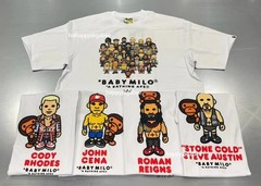 A BATHNIG APE Men’s BAPE WWE STONE COLD STEVE AUSTIN BABY MILO RELAXED FIT TEE