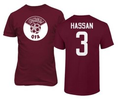 Qatar Soccer #3 Abdelkarim Hassan World Football Fans Adult and Youth T-Shirt