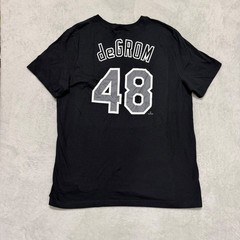Nike Jacob deGrom New York Mets MLB Player Tee Mens XL Black Baseball T-Shirt