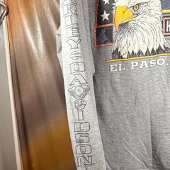 Harley-Davidson El Paso, Tx Barnett Light Gray Long Sleeve Logo Shirt. D1