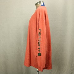 Carhartt Long Sleeve Tee Shirt COLOR VARIES Logo Spellout Sleeve Dark Orange 2XL
