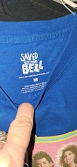 Saved by the Bell Men’s Graphic Print Blue Crew Neck Short Sleeve Tee M Cotton