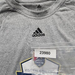 Adidas Men’s Size Small Gray Long Sleeve Performance T-Shirt Soccer