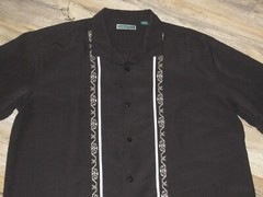MENS XL SHIRT CUBAVERA CHEST 48 LENGTH 31 75 RAYON 25 POLYESTER VG CONDITION