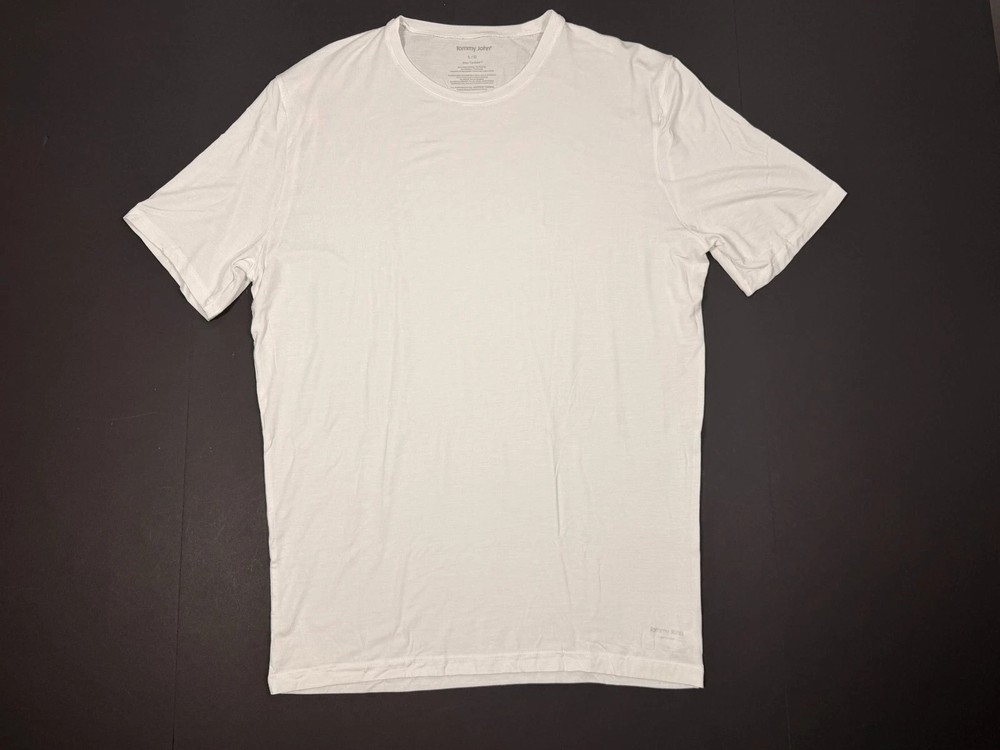 Tommy John Second Skin Stay Tucked CrewNeck Undershirt – White Size Large