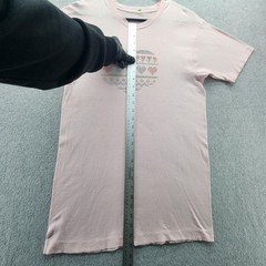 Vintage Fruit Of The Loom Shirt Mens Large Pink Rhinestone Heart Graphic Tee 80s