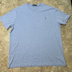 Polo Ralph Lauren Shirt Mens 2XB Big 2X Blue Short Sleeve Pima Soft Flesh Pony