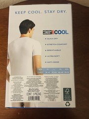 32 Cool Degrees Mens 3pk Shirt Medium Short Sleeve Crew Neck White Anti Odor New