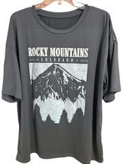 Colorado Rocky Mountains T-Shirt Grey Soft Material Knit Men’s Size L SHEIN