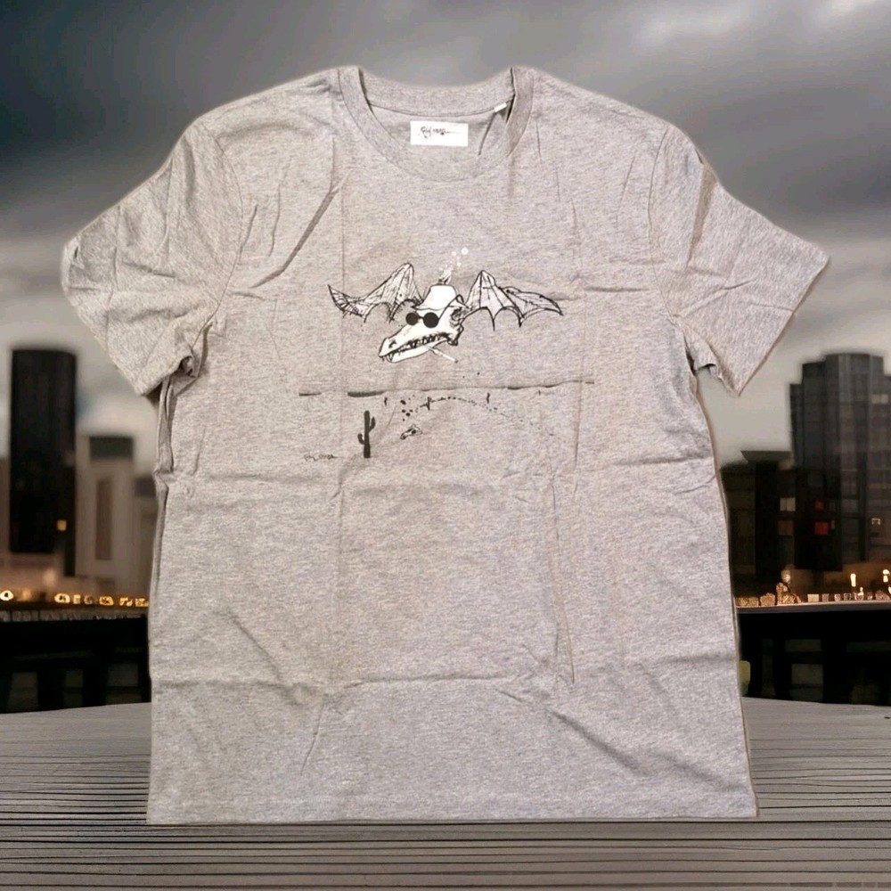 Fear and Loathing in Las Vegas t shirt mens XL Gray Ralph Steadman Hunter S.