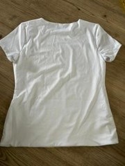 Halogen White Short Sleeve Crew Neck T-Shirt Womens Size Medium Stretch Tee
