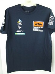 TLD KTM SX Troy Lee Jr Racing Supercross Moto MX Navy Blue T Tee Shirt Mens NWOT