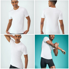 New Hanes Men’s 3 Pack X-Temp Breathable Mesh Tagless White T-Shirt Medium 38-40