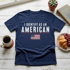 I Identify As An American T-shirt USA Flag Patriotic T-shirt For Men A79